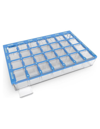 Organizador de Pastillas Ezy Dose Semanal Azul 7 Días