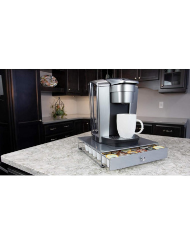Cajón para 36 cápsulas de café Nifty plateado