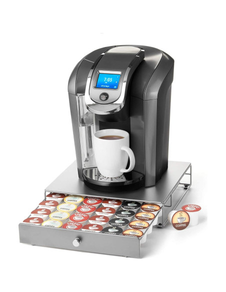 Cajón para 36 cápsulas de café Nifty plateado