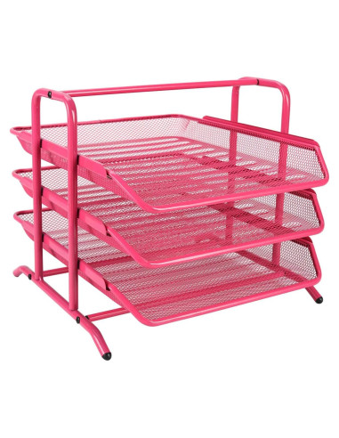 Bandeja Organizadora de Escritorio EasyPAG Rosa 3 Niveles
