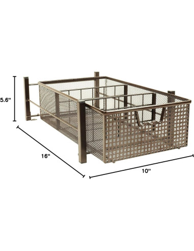 Cesta Deslizante Mediana Deco Brothers con Divisores Bronce