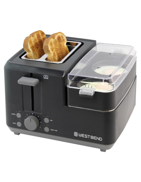 Estación de Desayuno West Bend 2 Rebanadas Tostadora y Cocedor de Huevos