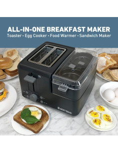 Estación de Desayuno West Bend 2 Rebanadas Tostadora y Cocedor de Huevos 2