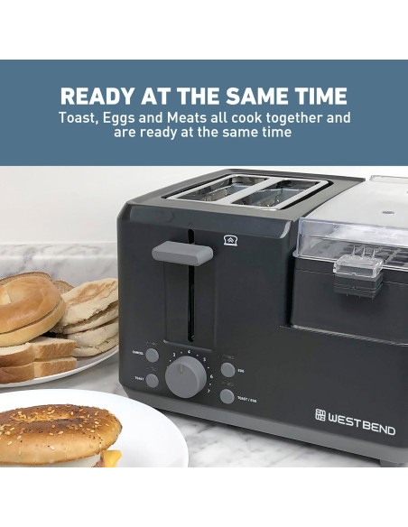 Estación de Desayuno West Bend 2 Rebanadas Tostadora y Cocedor de Huevos