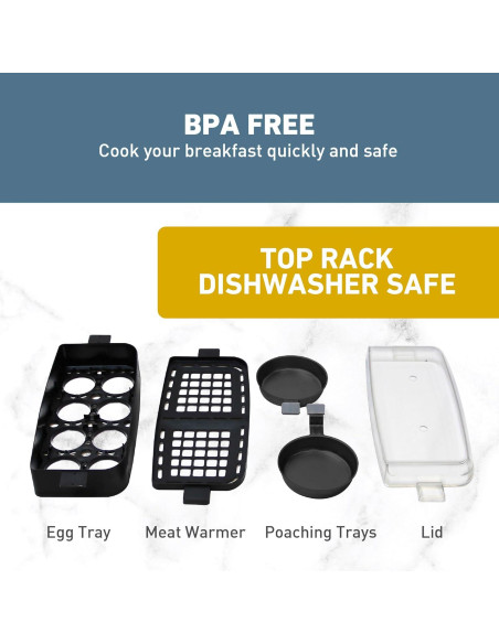 Estación de Desayuno West Bend 2 Rebanadas Tostadora y Cocedor de Huevos