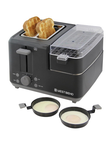 Estación de Desayuno West Bend 2 Rebanadas Tostadora y Cocedor de Huevos