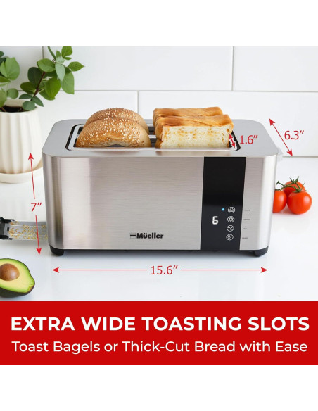 Tostadora Mueller UltraToast 4 Rebanadas Acero Inoxidable