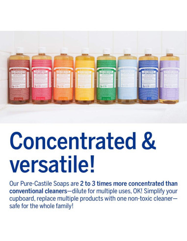 Jabón Líquido Puro-Castile Dr. Bronner 0,95L Paquete 2