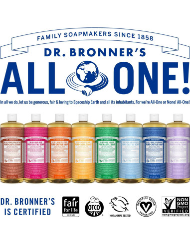 Jabón Líquido Puro-Castile Dr. Bronner 0,95L Paquete 2