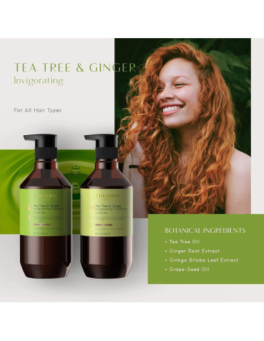 Champú Estimulante Theorie 800mL Árbol de Té y Jengibre