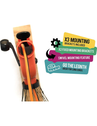 Enrollador de Cable de Extensión Chromex Naranja 150 pies