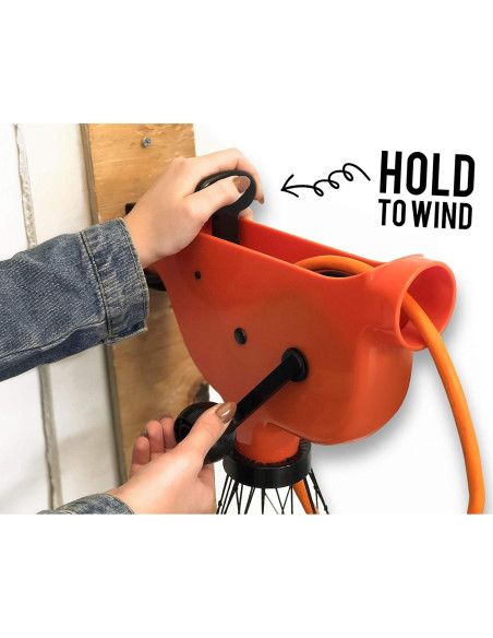 Enrollador de Cable de Extensión Chromex Naranja 150 pies