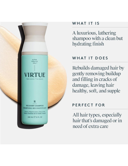 Champú Sin Sulfatos VIRTUE Recovery 295g Queratina Baobab