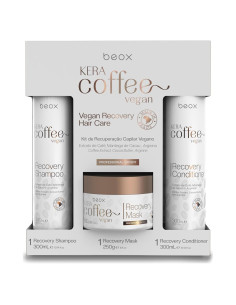 Kit de Recuperación Vegano Beox KERACOFFEE 850g - Hidratación y Brillo