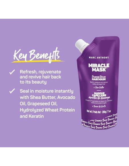 Mascarilla Capilar Marc Anthony 198 ml - Hidratación Profunda