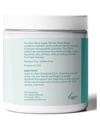 Mascarilla Acondicionadora Pure Body Naturals 226ml Argán