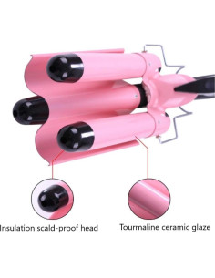 Varita Ondas 3 Barriles 26mm MODVICA Cerámica Rosa 2