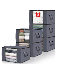 Bolsas de Almacenamiento Fab Totes 6 Pack 60L Gris