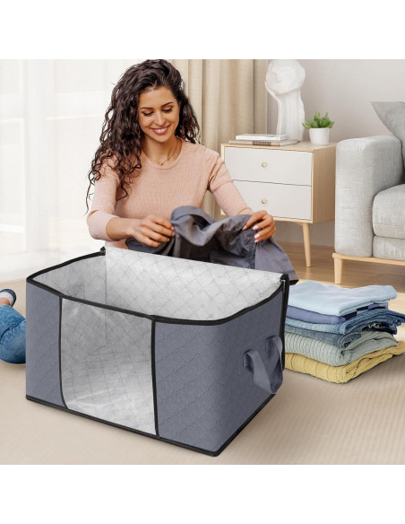 Bolsas de Almacenamiento Fab Totes 6 Pack 60L Gris