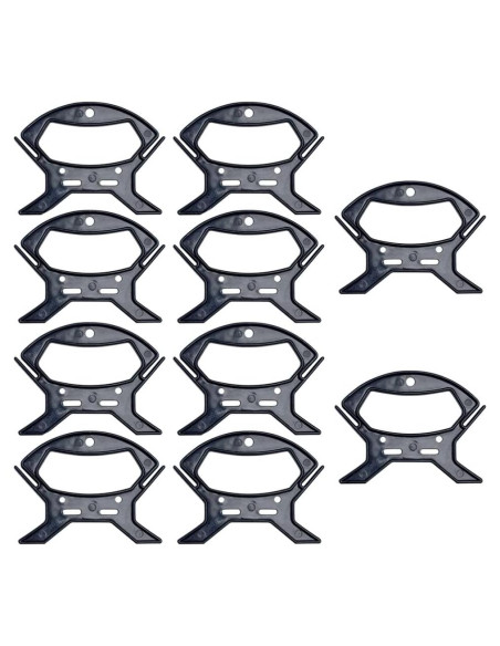 10 Organizadores de Cables EXCEART en Plástico Negro 11.2x9.1cm