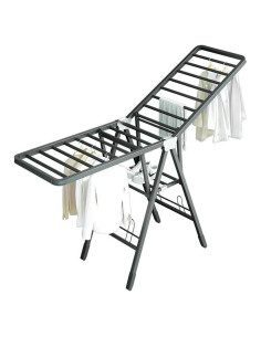 Estante de Secado de Ropa Plegable Mimiblack 180 cm Gris