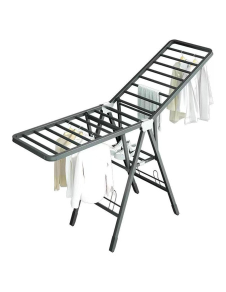Estante de Secado de Ropa Plegable Mimiblack 180 cm Gris