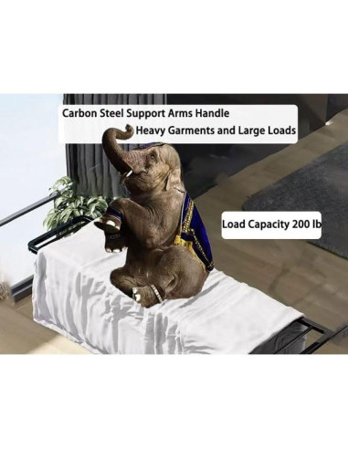 Estante de Secado de Ropa Plegable Mimiblack 180 cm Gris