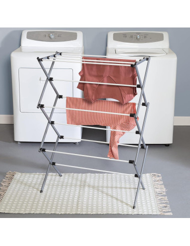 Estante Plegable para Secar Ropa Honey-Can-Do 7,32m Acero