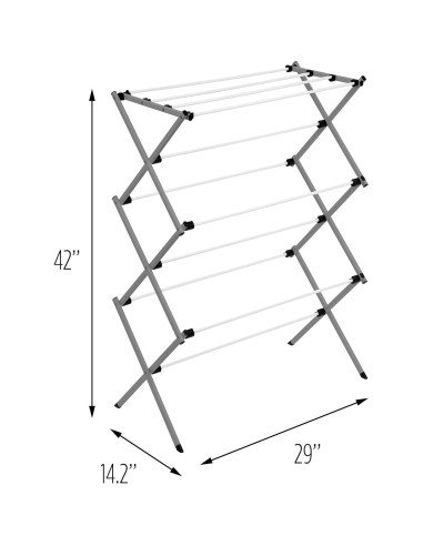 Estante Plegable para Secar Ropa Honey-Can-Do 7,32m Acero