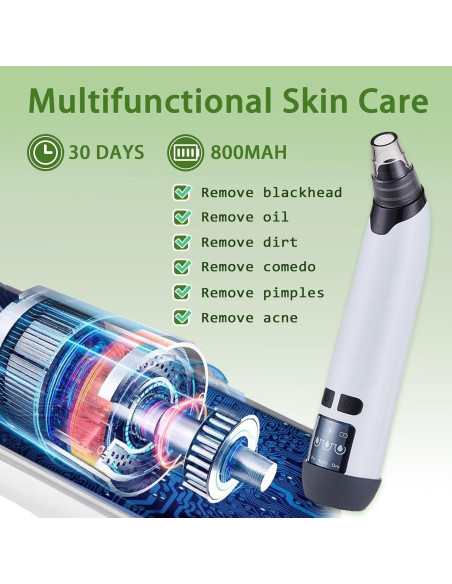 Aspiradora de Puntos Negros Xamoca USB 3 Niveles 4 Probes