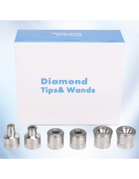 Puntas de Diamante Uonlytech para Microdermoabrasión 9.5x8.5cm