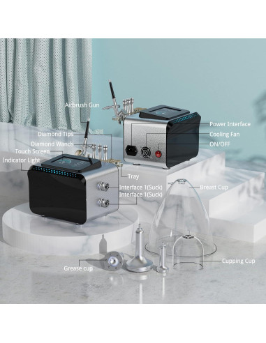 Máquina de Terapia de Vacío Meifuly 3 en 1 con Ventosas 1500/1800ml