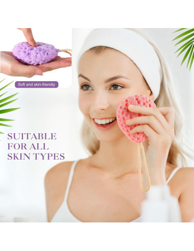 Paquete de 6 Esponjas de Baño Exfoliantes FoldTier 10x8 cm