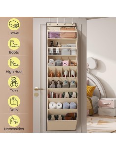 Organizador de Zapatos Colgante Mefirt Beige 8 Niveles 29.48kg 2