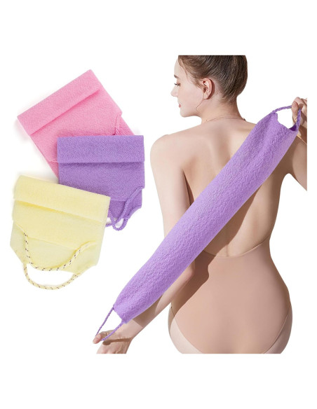 3 Piezas Toalla Exfoliadora Doble Cara Silkyhose 93.98 cm