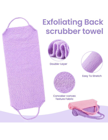 3 Piezas Toalla Exfoliadora Doble Cara Silkyhose 93.98 cm
