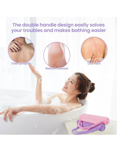 3 Piezas Toalla Exfoliadora Doble Cara Silkyhose 93.98 cm