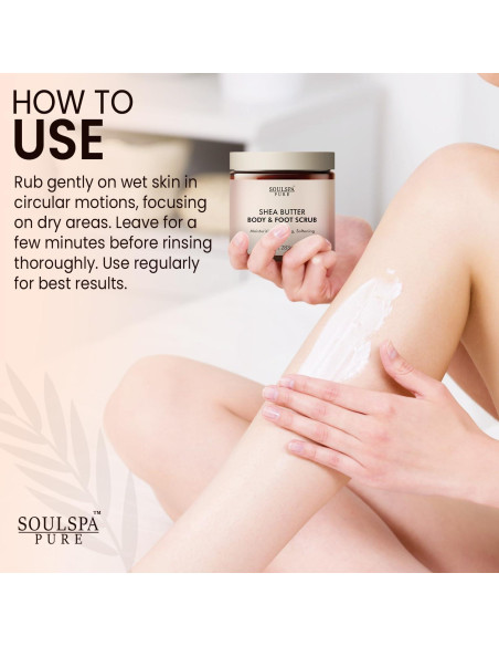 Exfoliante Corporal y para Pies SOULSPA Manteca de Karité 300g