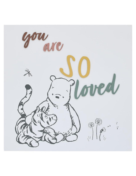 Decoración de Pared Madera Winnie the Pooh y Tigger 35.56cm