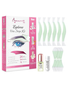 Kit de Depilación Beauty7 Cintas de Cera para Cejas 24 Unidades