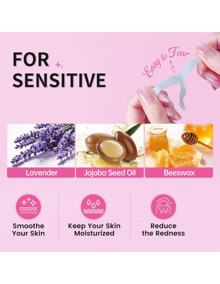 Kit de Ceras para Cejas Beauty7 - 24 Ceras Piel Sensible