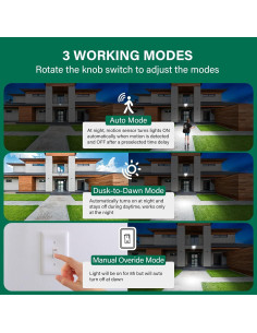 Paquete de 2 Sensores de Movimiento Treewell 240 Grados 18m 2