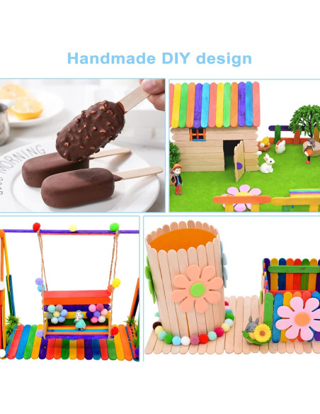 Kit de Cera FHDUSRYO 400 Pcs Tiras y Palitos Madera