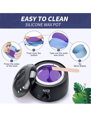 Kit de Cera ANRUZ 56 Piezas para Depilación en Casa