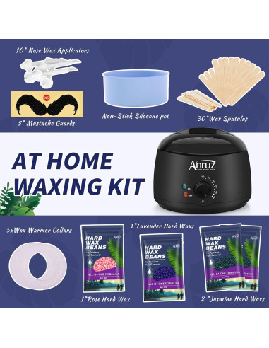 Kit de Cera ANRUZ 56 Piezas para Depilación en Casa