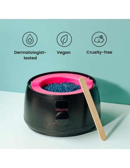 Kit de Cera KoluaWax para Mujeres - Calentador Digital y Accesorios