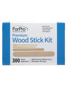 Kit de Palitos de Madera ForPro 300 Unidades para Depilación