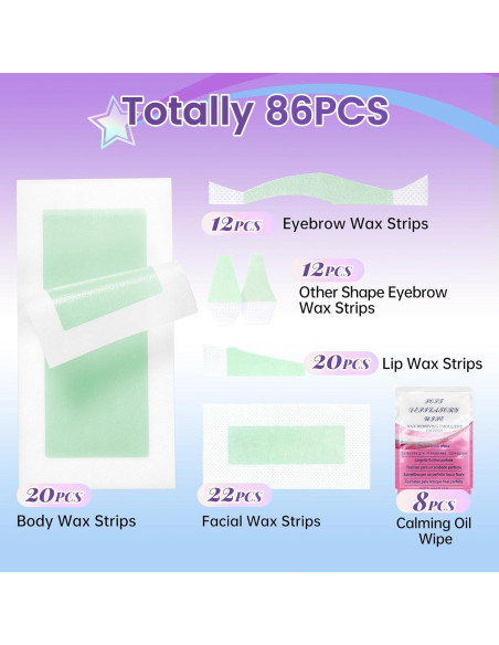 Kit de Depilación Corporal Cintas de Cera 86 Piezas GUANGZHOU