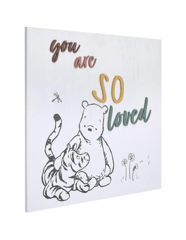 Decoración de Pared Madera Winnie the Pooh y Tigger 35.56cm