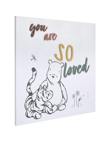 Decoración de Pared Madera Winnie the Pooh y Tigger 35.56cm